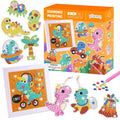 New Arrival Dinosaur Series Handmade Crystal Diamond Sticker Children's Diamond Painting and Round Drill Keychain Cute Gift