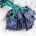 Custom Embossed Logo Eco-Friendly Clothing Tag Strings with Plastic & Nylon Materials for Garment Shoes Bags