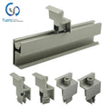 Aluminum Alloy 6005-T5 Solar Roof Mounting Structure | Anodized PV Solar Panel Clamps Clips | Yuens YS-04 | 12-Year Warranty |
