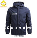Fengway Custom Men's Casual Windproof Jacket Trendy Sports Jogger with Plain Hood for Outdoor Running in Spring