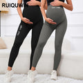 RUIQUWIN Pregnancy Yoga Gym Leggings for Women Workout Supporting Abdomen Custom Logo High Waist Yoga Tights