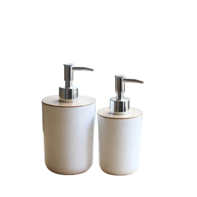 200ml Capacity Non-slip Bamboo Fiber Foam Hand Soap Dispenser with Modern Design and Custom Logo Option for Bathroom Kitchen Use
