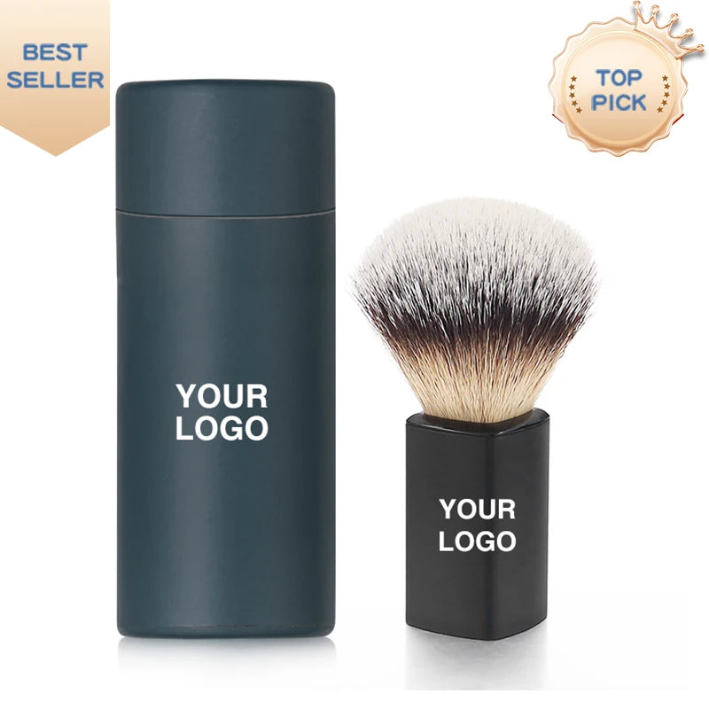 JDK Acrylic Handle Synthetic Hair & Badger Option Travel Tube Shaving Brush