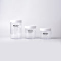 White Round Clear Wide-mouth Cosmetic Screw Cap Acrylic ABS Containers for Face Creams Oils Salves Ointments