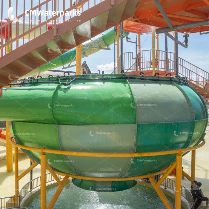 Top Quality Aqua Park Fiberglass Outdoor Playground Slide with Water Slide