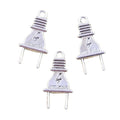 Charms Electric Plug 32x16mm Antique Silver Color Pendants Making DIY Handmade Tibetan Finding Jewelry