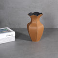M3-331 Ornament Cowhide Leather Accent Decorations European Home Wedding Vase Tall Flower Centerpieces for Floor Wall Vase