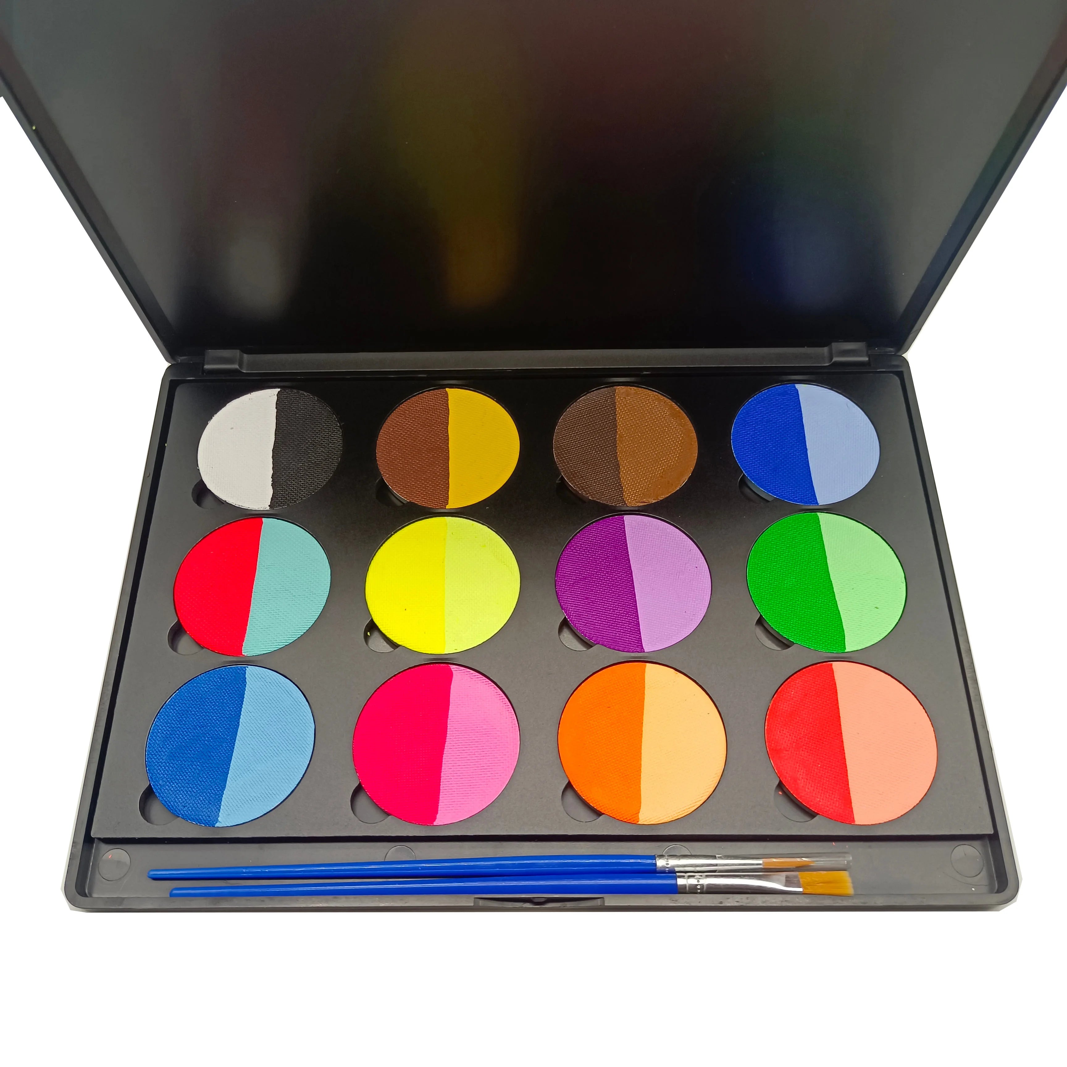 Wholesale Multiple Colors 12 Color Split Cake rainbow Water Based Flag Makeup Body Face Paint
