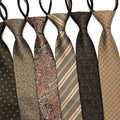 Men's Casual 8cm W Polyester Necktie Floral Jacquard Easy-to-Pull Knot-Free Zipper Convenient Work Business Career Trendy
