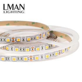 Commerical Home Warm White Flexible Ip20 Smd 5050 60 Leds/m Dc 12v 24v 10w Led Strip Light