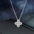 Cadermay Fashion Jewelry Moissanite 925 Sterling Silver Charm Four Leaf Clover Pendant Necklace Woman Gift