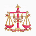 Fashion Children's Jewelry Brooch Engagement Wedding Pink Rhinestone Enamel Gold Plated Zinc Alloy Scales Justice Pin Libra