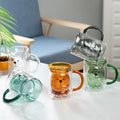Handmade High Borosilicate Creative Bear Shaped Double Cup Coffee Cup