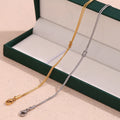 Dreamshow Minimalist Jewelry Twisted 18k Gold Plated Snake Chain Bracelet Stainless Steel Couple Jewelry
