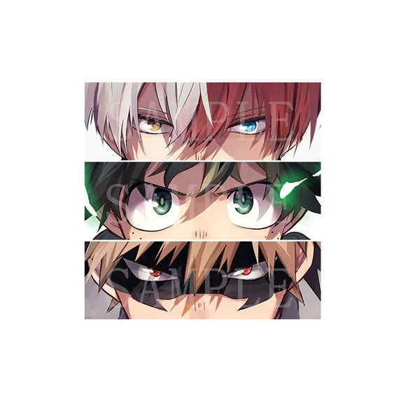 Todoroki Shoto Midoriya Izuku Katsuki Car Sticker My Hero Academia Motion Sticker Anime Waterproof Decals for Cars Laptop