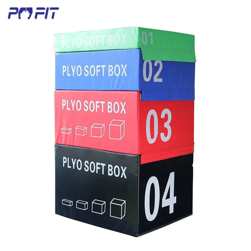 Custom logo Plyo Box Soft Foam Pvc Jump Box Adjustable Gym Equipment Fitness Box