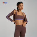 Yoga Sets Women 2025 Custom Set Sports Jacket Crop Top and Legging Activewear 3 Piece Gym Leggings Set Women Fitness Clothing