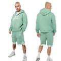 KY Patches Custom Embroidery Chenille Letters ZipUp Hoodie Shorts With Pockets Hoodie and Shorts Set Sweat Shorts Mens