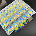 Best Quality Bling Flatback Glass Stone Crystal Rhinestones Sew on Stones Colorful Rectangle Rhinestone for Dance Dress