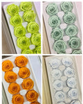 Factory Wholesale Bulk Preserved Flower 3-4cm  10/12pcs/Box Rose  Head Eternal Rose  Dried Butterfly for Wedding Decoration