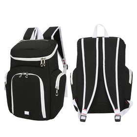 Wholesale Vintage Basketball Backpack Training Bag Big Capacity Custom Logo Multi-function Sports Polyester Zipper Closure