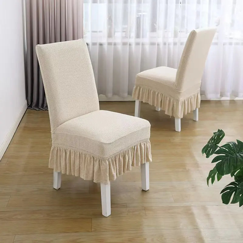 High Elasticity Soft Comfortable Spandex/Polyester Plain High Back Dining Chair Covers Machine Washable for Events MegaBDM