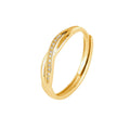 Silver Delicate Fashion Fine Jewelry Women's Ring 925 Sterling Silver Zircon 18k Gold Plated Casual Adjustable Women's Ring