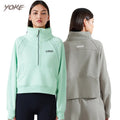 Custom Hooded Sweatshirt Sportswear Long Sleeve Sports Clothes Thumb Holes Gym Fitness Zippered Hoodie Women Zipper Yoga Jacket