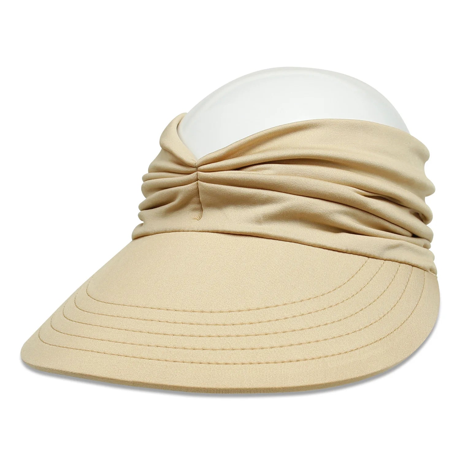Summer Beach Visor Hats Wide Brim Hollow Top Elastic Ponytail Cap UV Sun Protection Visor Hat