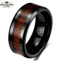 Factory Size 7-14 8mm Tungsten Carbide Rings Wood Grain Fsther's Day Gifts Luxury Coolstyle Tungsten Rings for Men