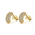 APE15 RINNTIN Fashion Earring 14K Gold Plated Solid 925 Sterling Silver Post Cubic Zirconia Small Stud Earrings for Women