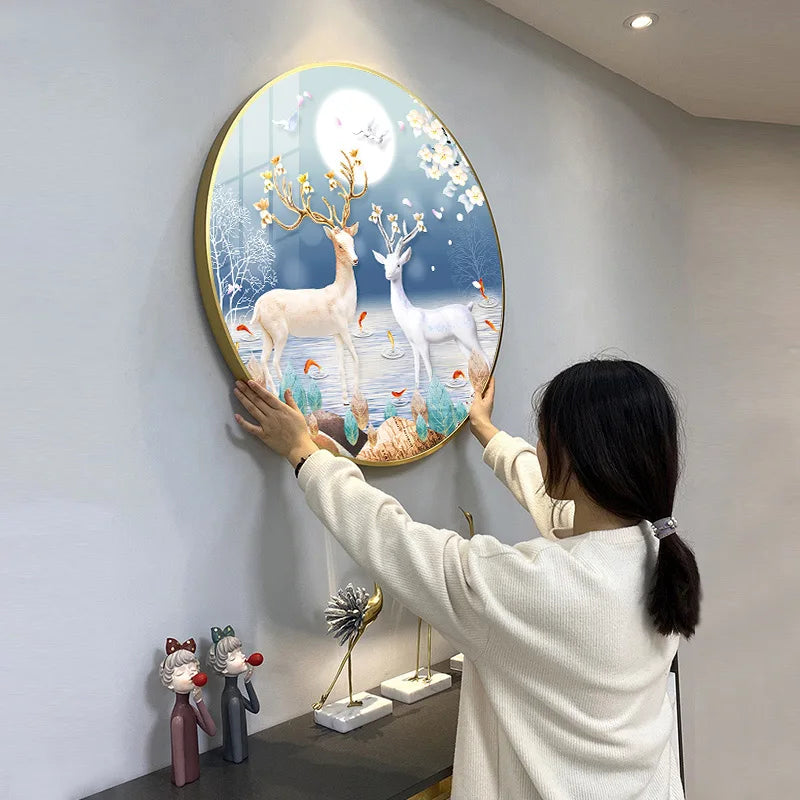 2025 DIY Handpainted Animal Diamond Painting Kit Deer Living Room Bedroom Home Decoration Box