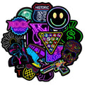 Removable PE/Glossy Silver Paper Waterproof Neon Custom Logo Printing Luggage Skateboard Bicycle Laptop Decal Die Cut Stickers