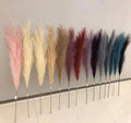 H05005 Hot Sale 110cm 18 Branch Silk Fake Pampas Grass Wholesale Wedding Decor Large Beige Fake Artificial Pampas Grass