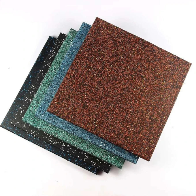 Outdoor Eco Friendly Sports Venues Basketball Court 20 mm Width 1m X 1m Gym Rubber Floor Mats