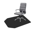 Black Polyester Office Chair Mat for Hardwood Floor