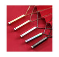 Support Customized Logo Personalised Bar Necklace 5 Colors Retractable Hidden Message Stainless Steel Pendant Necklace