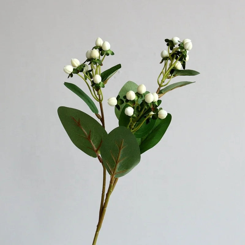 M349 Floral Wedding Arrangement Artificial Hypericum Greenery Berries and Silk Berries Stems Branches for Valentine's Day