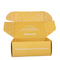 Custom Printed Yellow Corrugated Cardboard Mailer Boxes Cosmetic Shipping Packing Paper Gift Packaging Box
