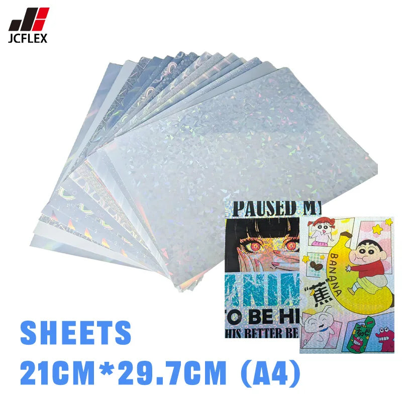 Poster Grade A4 Rainbow Vinyl Waterproof Adhesive Tear Resistant Strong Adhesion Water Resistant Glossy PET