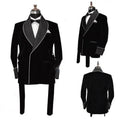 Winter Spring Velvet Mens Tuxedos Overcoats Long Jacket Groom Party Prom Coat Business Wear Outfit One Jacket