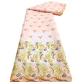 NI.AI Elegant FLoral Lace Fabric Swiss Voile Lace Fabric Cotton Lace Fabric Embroidery With Stones