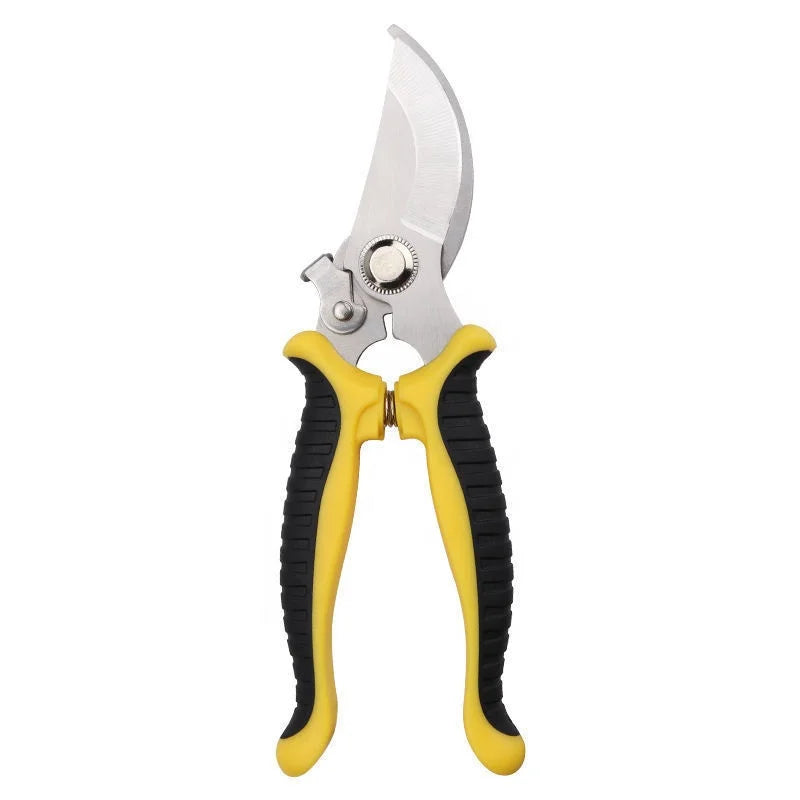 Wave Blade Long Handle Stainless Steel Blades Anti-Slip Soft Grip Bypass Pruner Garden Scissors Lopper Grass Hedge Pruner Shears