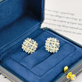 Ilona Trendy Vintage Style Gold-Plated Earrings Fashionable Geometric Zircon Stud for Anniversary Wholesale Price