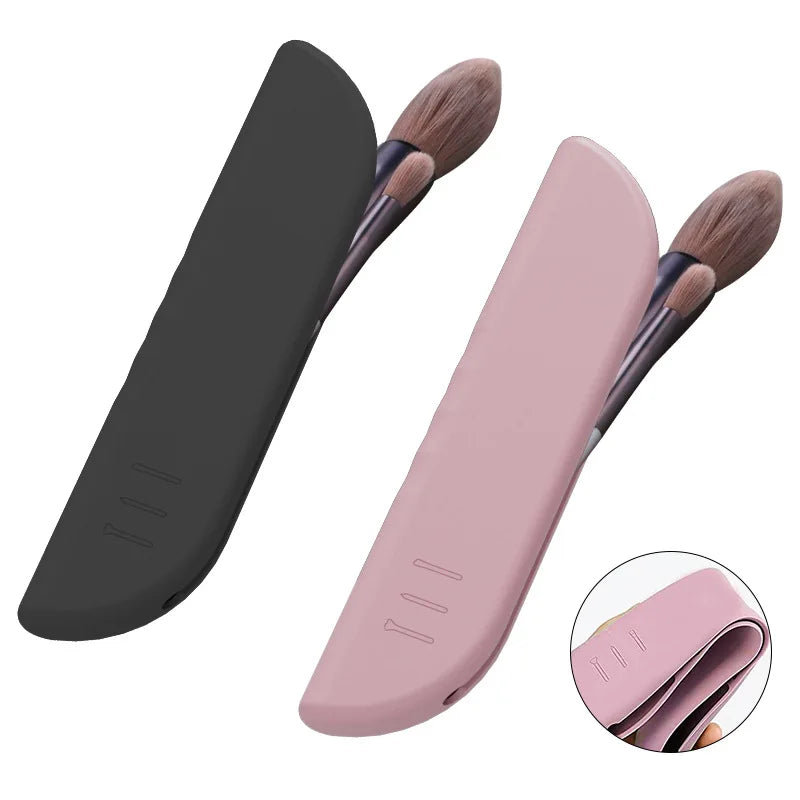 Hot Sale Makeup Brush Packaging Bag Silicone Makeup Brush Storage Bag Custom logo Travel Makeup Brush Bag