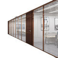 Ebunge Modern Modular Double Aluminium Tempered Glass Acoustic Office Partition Wall for Home Office Gym Hospital & School