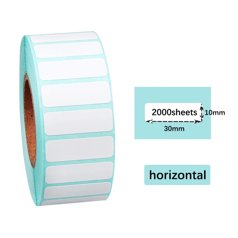 Wholesale Cheap Thermal Waterproof Oil Resistant Adhesive Stickers 30X10mm Barcode Labels 2000sheet Supermarket Promotion
