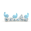 Custom 7-Piece Polyhedral Resin Animal Blue Seal DND Dice Set for RPG Games