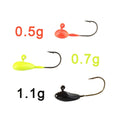 Spinpoler 0.5g 0.7g 1.1g Micro Ajing Jig Head Fishing Hook Lead Jig Head Carp Ice Fishing Jig Soft Worm Bait Fishing Accessories