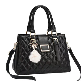2022 New Large Geometric Pattern Cross-Body Bag for Women Solid Color Leather Shoulder Bag Open Commuting Fashion Accessories